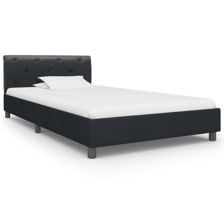 vidaXL Bedframe kunstleer zwart 90x200 cm afbeelding3 - 1