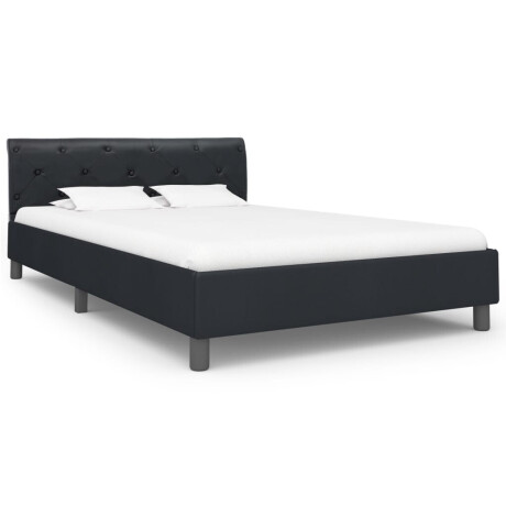 vidaXL Bedframe kunstleer zwart 140x200 cm afbeelding3 - 1