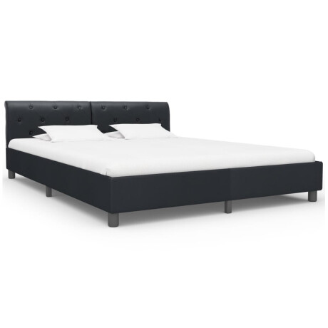 vidaXL Bedframe kunstleer zwart 160x200 cm afbeelding3 - 1