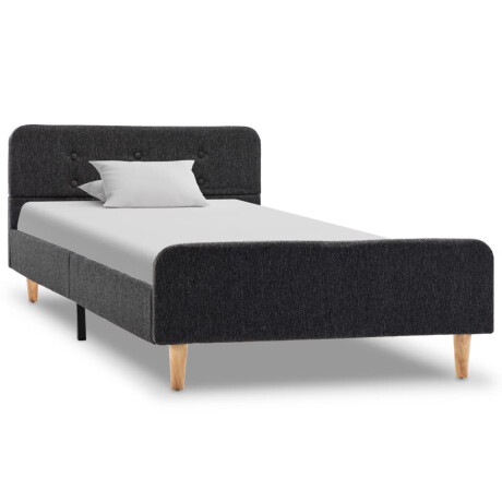 vidaXL Bedframe jute donkergrijs 100x200 cm afbeelding3 - 1