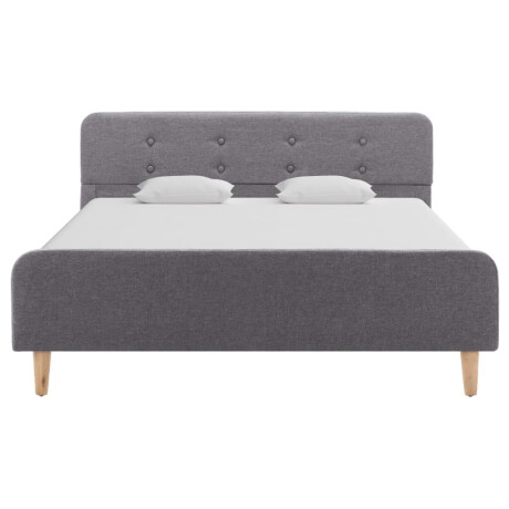 vidaXL Bedframe stof lichtgrijs 120x200 cm afbeelding3 - 1