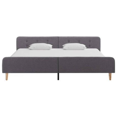vidaXL Bedframe stof lichtgrijs 180x200 cm afbeelding3 - 1