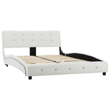 vidaXL Bed met matras kunstleer wit 120x200 cm afbeelding3 - 1