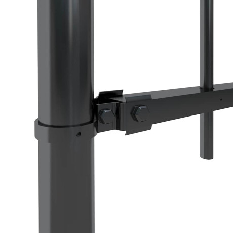 vidaXL Tuinhek met speerpunt staal 1070x60 cm zwart afbeelding3 - 1