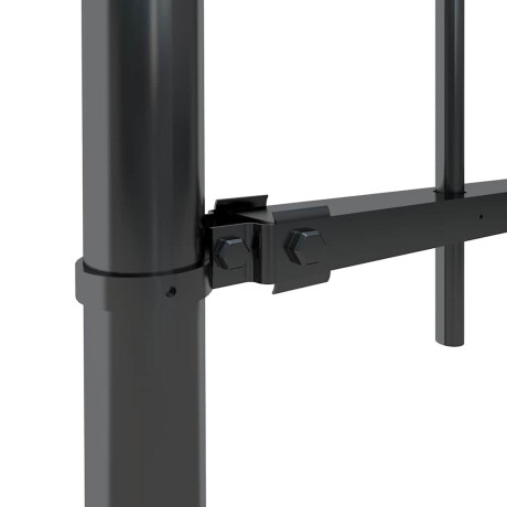 vidaXL Tuinhek met speerpunt staal 359x100 cm zwart afbeelding3 - 1