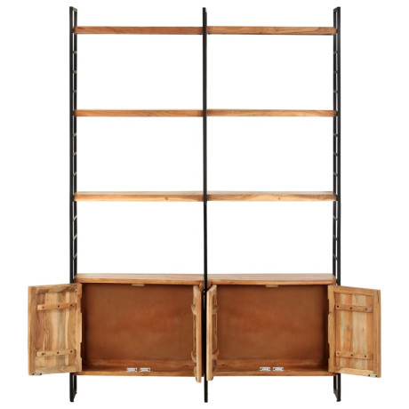 vidaXL Boekenkast met 4 schappen 124x30x180 cm massief acaciahout afbeelding3 - 1