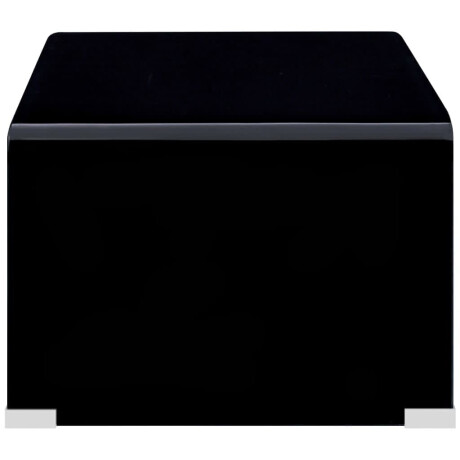 vidaXL Salontafel 98x45x31 cm gehard glas zwart afbeelding3 - 1