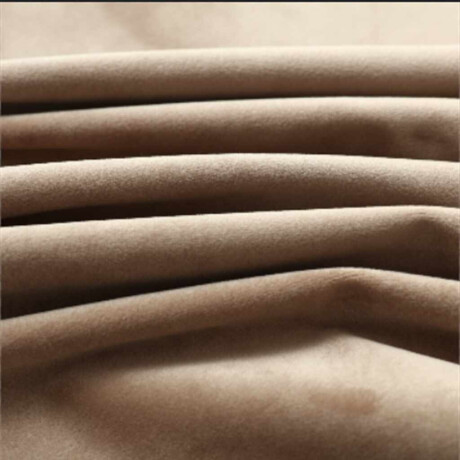 vidaXL Gordijn verduisterend met ringen 290x245 cm fluweel beige afbeelding3 - 1