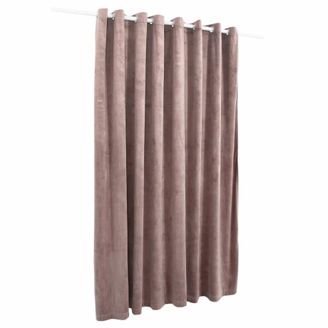 vidaXL Gordijn verduisterend met ringen 290x245 cm fluweel antiekroze afbeelding3 - 1
