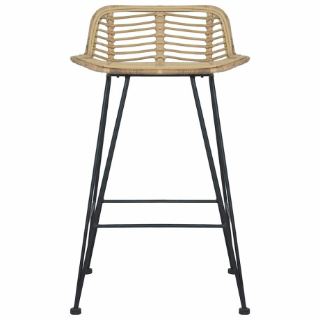 vidaXL Barstoelen 2 st natuurlijk rattan afbeelding3 - 1
