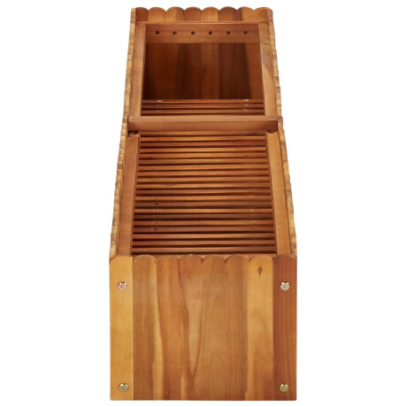 vidaXL Plantenbak verhoogd 150x30x25 cm massief acaciahout afbeelding3 - 1