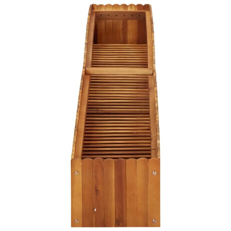 vidaXL Plantenbak verhoogd 200x30x25 cm massief acaciahout afbeelding3 - 1