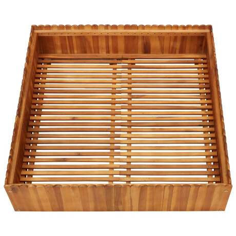 vidaXL Plantenbak verhoogd 100x100x25 cm massief acaciahout afbeelding3 - 1