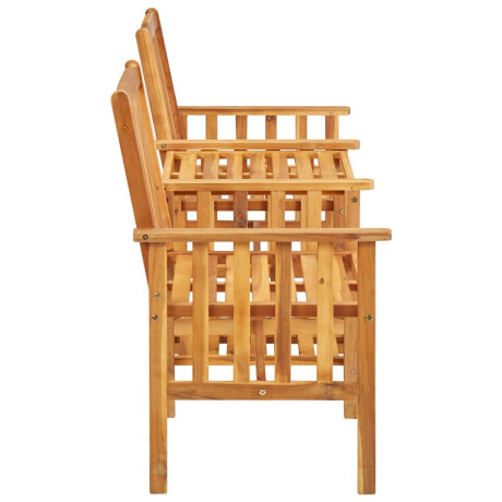 vidaXL Tuinstoelen met theetafel 159x61x92 cm massief acaciahout afbeelding3 - 1
