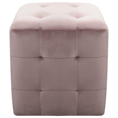 vidaXL Poef 2 st 30x30x30 cm fluweel roze afbeelding3 - 1