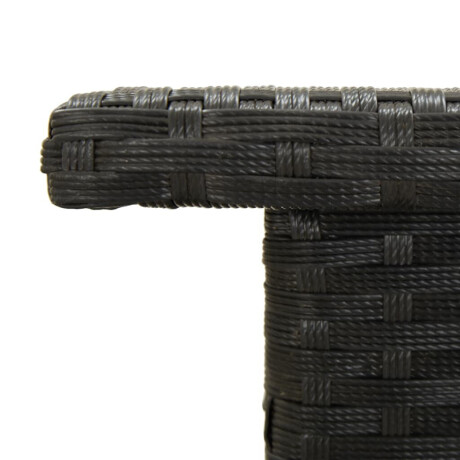 vidaXL Theetafel 50x50x47 cm poly rattan zwart afbeelding3 - 1