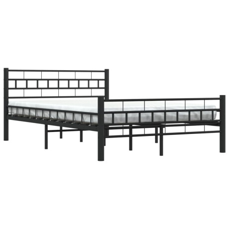 vidaXL Bedframe staal zwart 120x200 cm afbeelding3 - 1