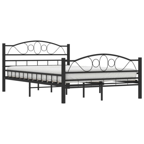 vidaXL Bedframe staal zwart 120x200 cm afbeelding3 - 1