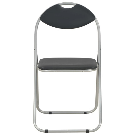 vidaXL Eetkamerstoelen inklapbaar 4 st kunstleer zwart afbeelding3 - 1