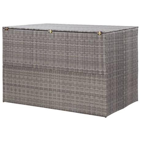 vidaXL Tuinbox 150x100x100 cm poly rattan grijs afbeelding3 - 1