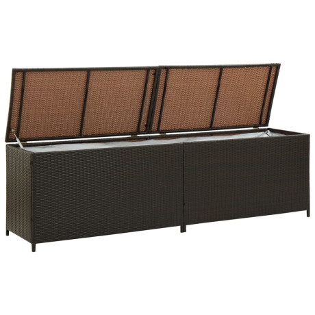 vidaXL Tuinbox 200x50x60 cm poly rattan bruin afbeelding3 - 1