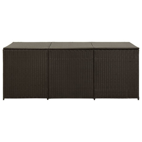 vidaXL Tuinbox 180x90x70 cm poly rattan bruin afbeelding3 - 1