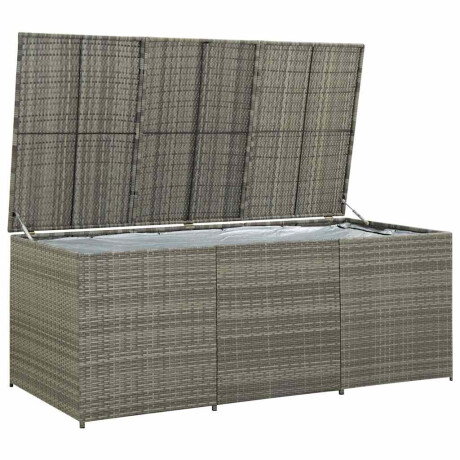 vidaXL Tuinbox 180x90x70 cm poly rattan grijs afbeelding3 - 1