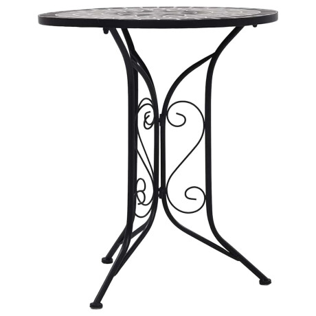 vidaXL Bistrotafel mozaïek 60 cm keramiek grijs afbeelding3 - 1