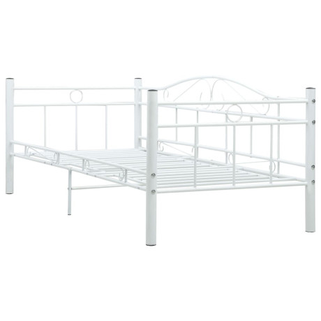 vidaXL Bedbankframe metaal wit 90x200 cm afbeelding3 - 1