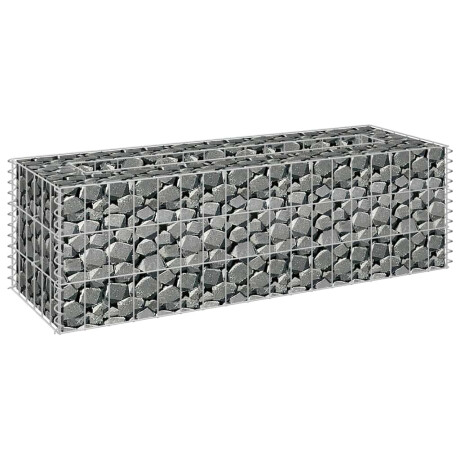 vidaXL Gabion plantenbak verhoogd 90x30x30 cm gegalvaniseerd staal afbeelding3 - 1