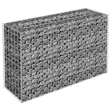 vidaXL Gabion plantenbak verhoogd 90x30x60 cm gegalvaniseerd staal afbeelding3 - 1
