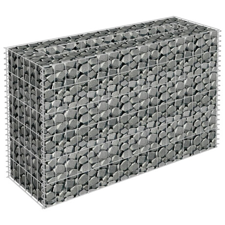 vidaXL Gabion plantenbak verhoogd 90x30x60 cm gegalvaniseerd staal afbeelding3 - 1