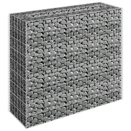 vidaXL Gabion plantenbak verhoogd 90x30x90 cm gegalvaniseerd staal afbeelding3 - 1