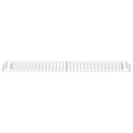 vidaXL Gabion plantenbak verhoogd 180x30x10 cm gegalvaniseerd staal afbeelding3 - 1