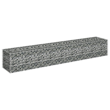 vidaXL Gabion plantenbak verhoogd 180x30x30 cm gegalvaniseerd staal afbeelding3 - 1