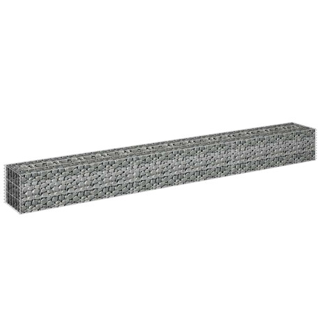 vidaXL Gabion plantenbak verhoogd 270x30x30 cm gegalvaniseerd staal afbeelding3 - 1