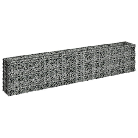 vidaXL Gabion plantenbak verhoogd 270x30x60 cm gegalvaniseerd staal afbeelding3 - 1