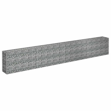 vidaXL Gabion plantenbak verhoogd 360x30x60 cm gegalvaniseerd staal afbeelding3 - 1