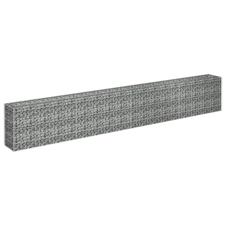 vidaXL Gabion plantenbak verhoogd 360x30x60 cm gegalvaniseerd staal afbeelding3 - 1