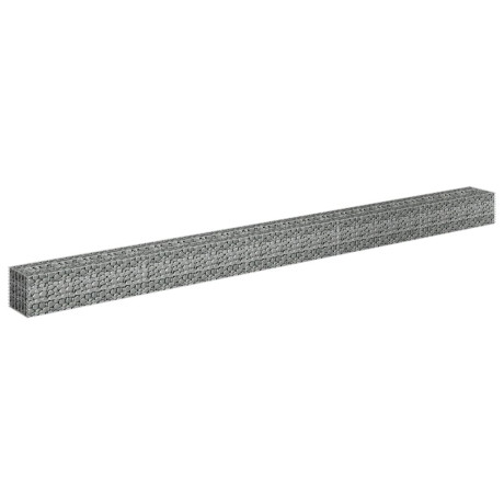 vidaXL Gabion plantenbak verhoogd 450x30x30 cm gegalvaniseerd staal afbeelding3 - 1