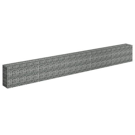 vidaXL Gabion plantenbak verhoogd 450x30x60 cm gegalvaniseerd staal afbeelding3 - 1