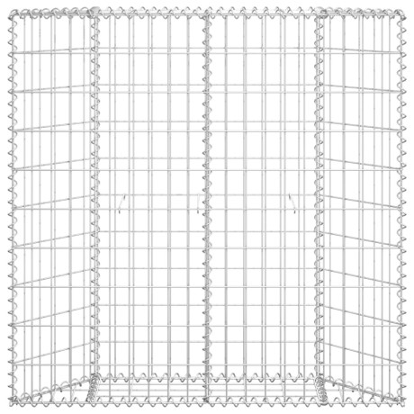 vidaXL Gabion plantenbak trapezium 100x20x100 cm gegalvaniseerd staal afbeelding3 - 1