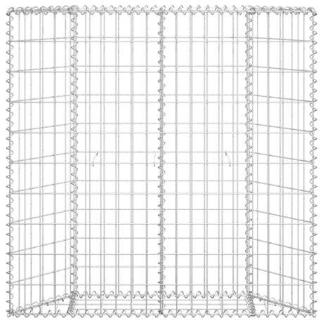 vidaXL Gabion plantenbak trapezium 100x20x100 cm gegalvaniseerd staal afbeelding3 - 1