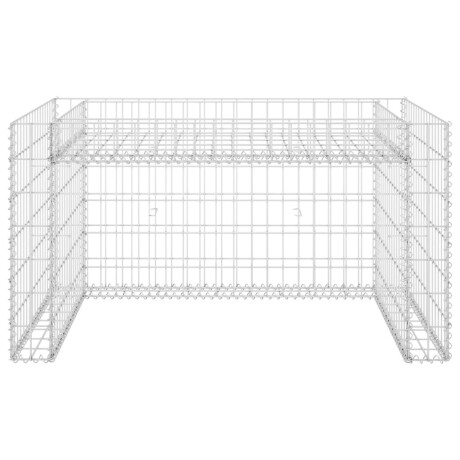 vidaXL Grasmaaieroverkapping met plantenbak 110x80x60cm staaldraad afbeelding3 - 1