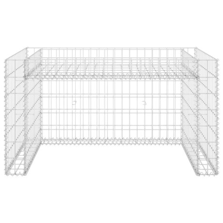 vidaXL Grasmaaieroverkapping met plantenbak 110x80x60cm staaldraad afbeelding3 - 1
