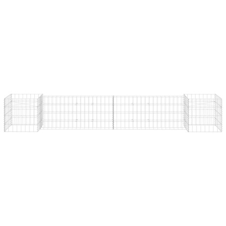 vidaXL Gabion plantenbak H-vormig 260x40x40 cm staaldraad afbeelding3 - 1