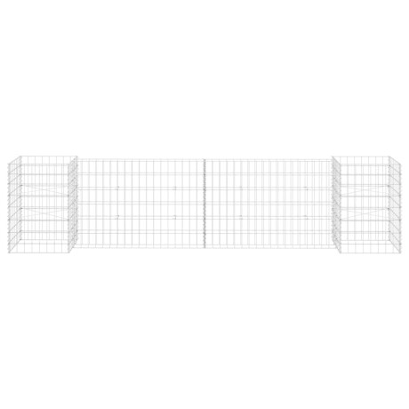 vidaXL Gabion plantenbak H-vormig 260x40x60 cm staaldraad afbeelding3 - 1