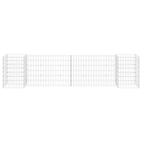 vidaXL Gabion plantenbak H-vormig 260x40x60 cm staaldraad afbeelding3 - 1