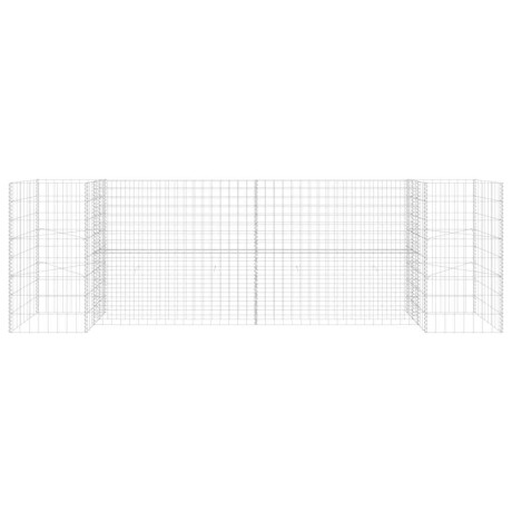 vidaXL Gabion plantenbak H-vormig 260x40x80 cm staaldraad afbeelding3 - 1