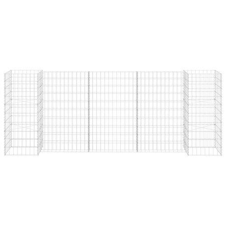 vidaXL Gabion plantenbak H-vormig 260x40x100 cm staaldraad afbeelding3 - 1